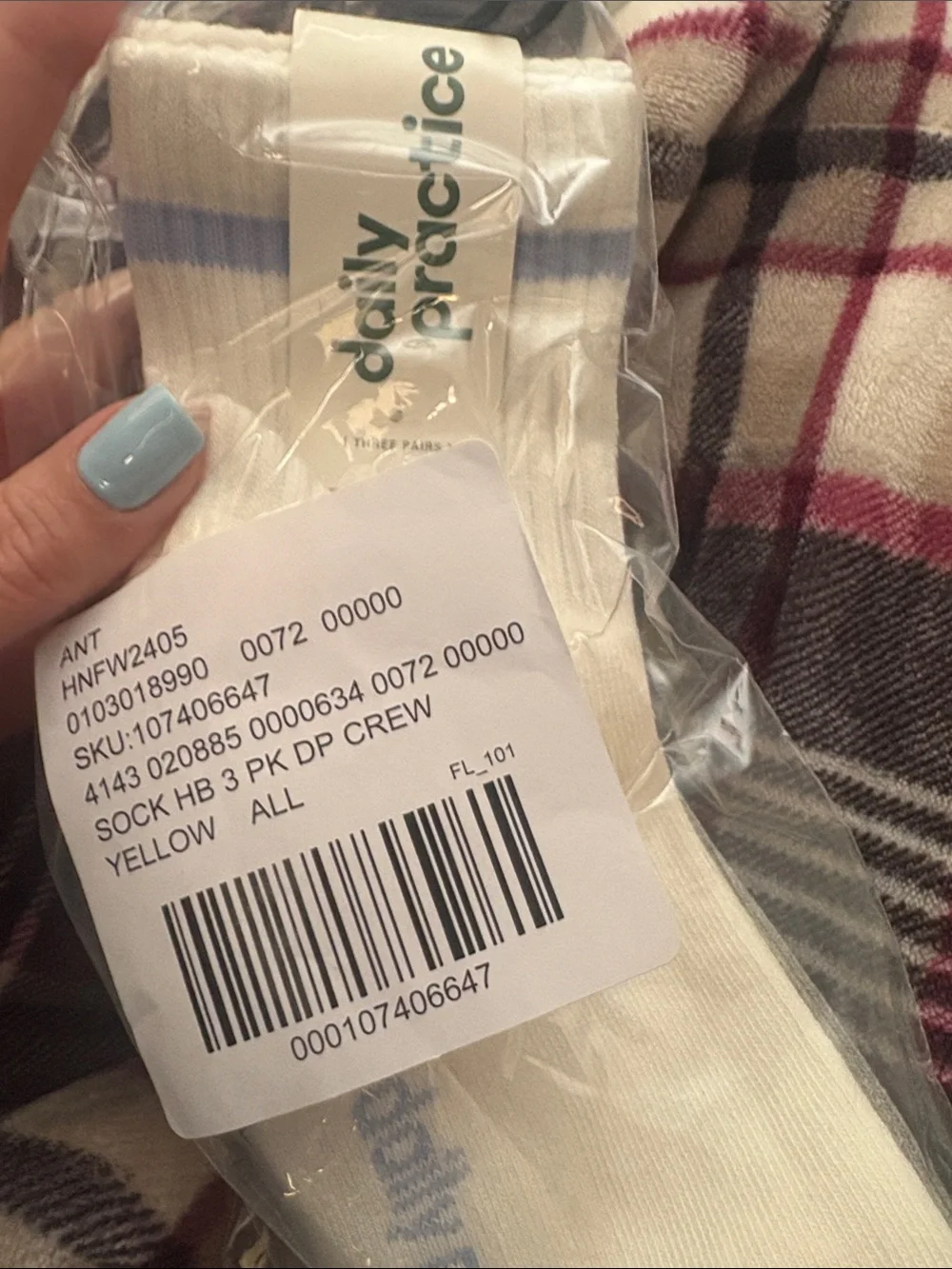 Anthropologie Daily Practice 3 pack Stripe Socks